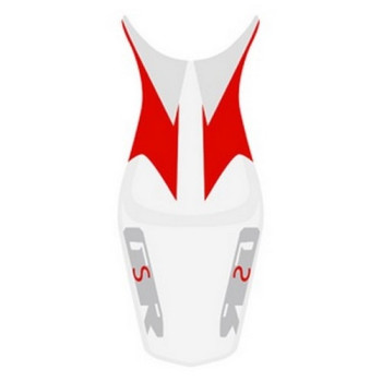 Housse de selle Bagster (2176H) Blanc/Rouge/Gris Clair/Lettres Argent Suzuki GSR600 07 Housse de selle Bagster (2176H) Blanc/Rouge/Gris Clair/Lettres Argent Suzuki GSR600 07