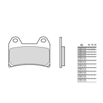 Plaquettes de frein organique BREMBO 07BB1990