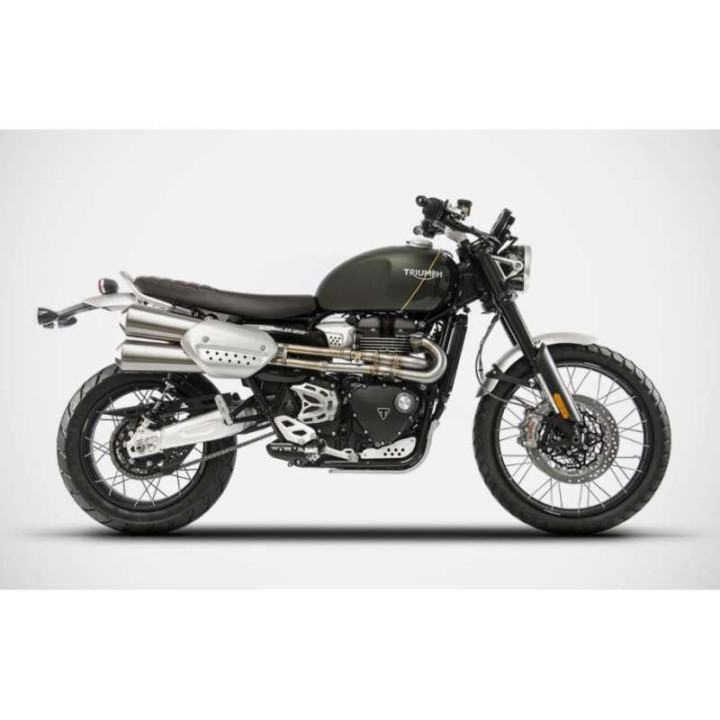 Raccord décatalysé ZARD INOX Triumph SCRAMBLER 1200 19-20