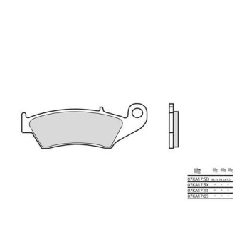 Plaquettes de frein sinter BREMBO 07KA17LA