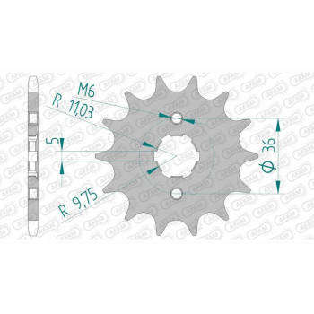 AFAM 12 teeth not 520 type 20313 Adly 300 Thunderbike