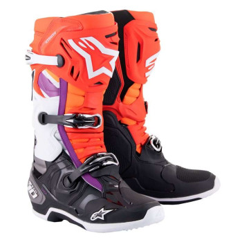 Bottes cross ALPINESTARS TECH 10 BLACK RED ORANGE