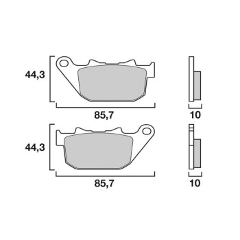 Plaquettes de frein sinter Brembo 07HD14SP