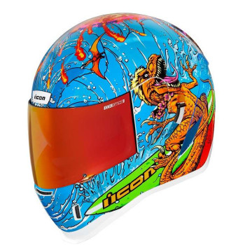 Casque moto Icon AIRFORM DINO FURY BLUE