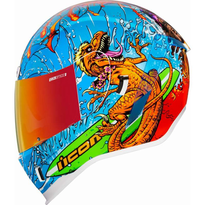 Casque moto Icon AIRFORM DINO FURY BLUE
