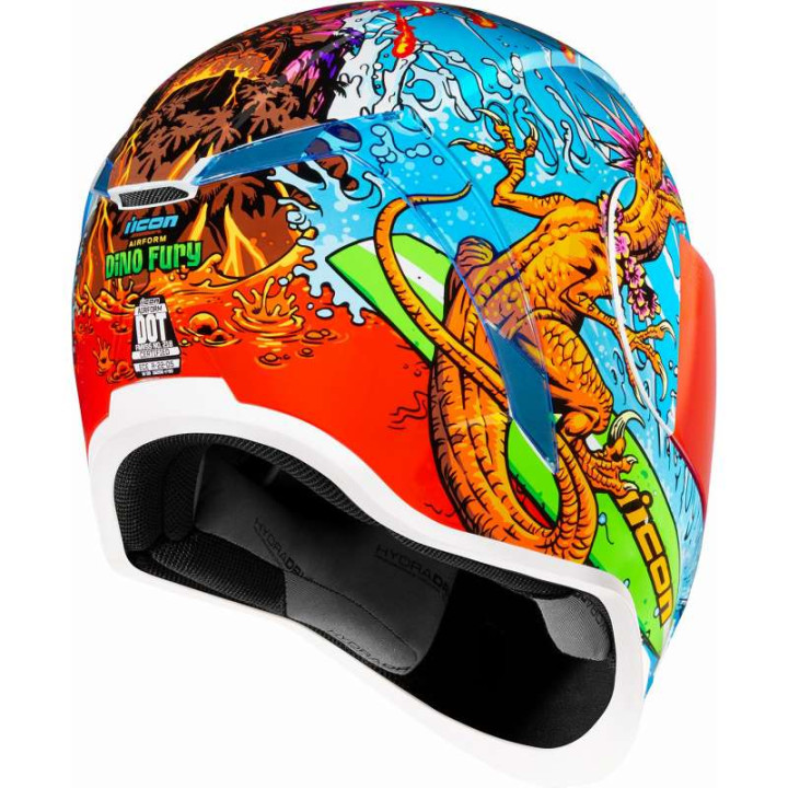 Casque moto Icon AIRFORM DINO FURY BLUE