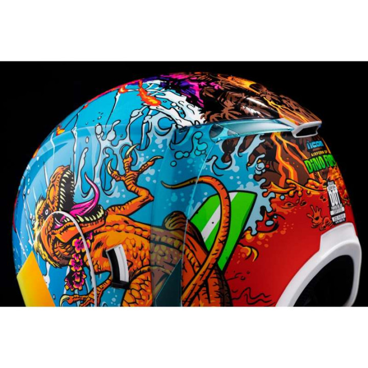 Casque moto Icon AIRFORM DINO FURY BLUE