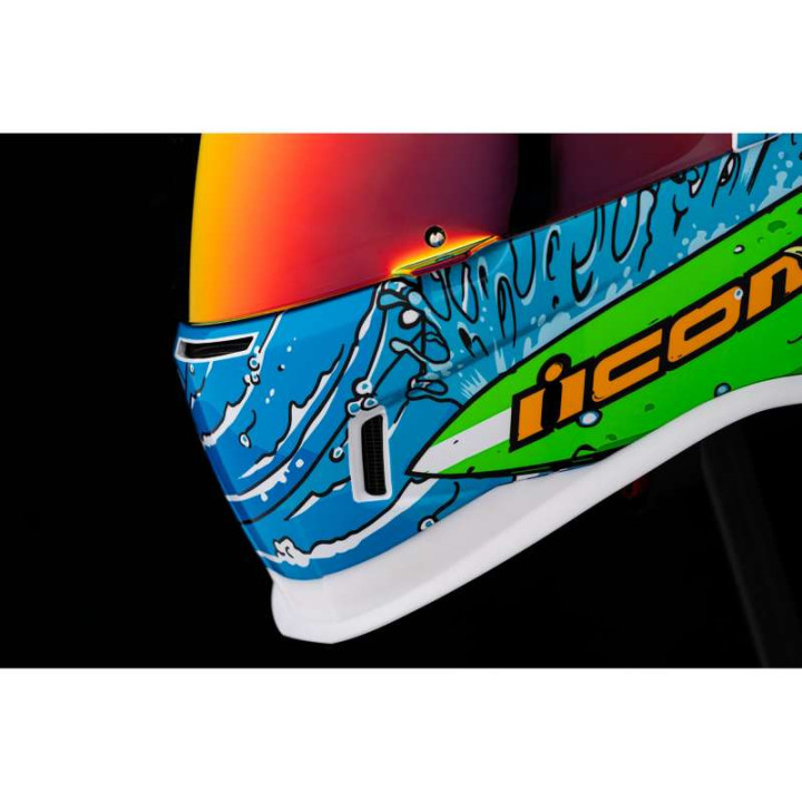 Casque moto Icon AIRFORM DINO FURY BLUE