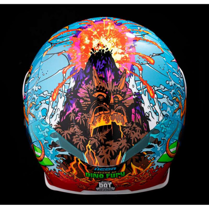 Casque moto Icon AIRFORM DINO FURY BLUE