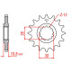 Pignon JT 17 teeth not 520 type 1579
