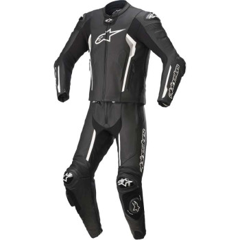 Alpinestars MISSILE V2 2PC Leather Motorcycle Suit Black/White Alpinestars MISSILE V2 2PC Leather Motorcycle Suit Black/White