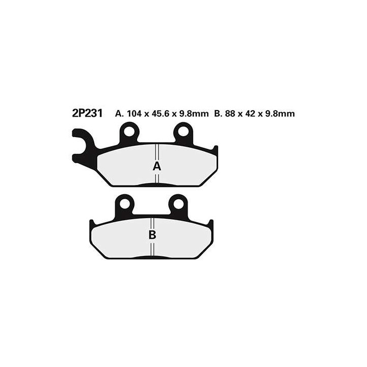 Semi-metal brake pads Nissin 2P-231NS