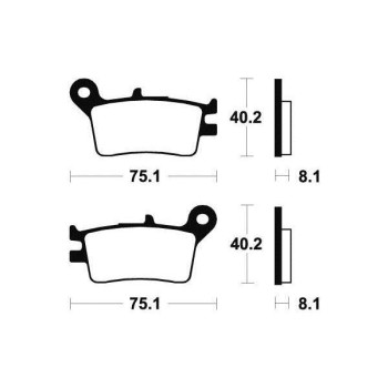 Plaquettes de frein métal fritté BENDIX MO129
