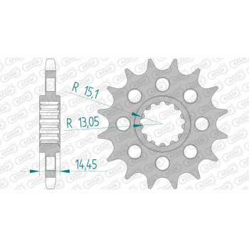 Pignon AFAM 17 dents pas 525 type 20609 Honda RVF 750 R