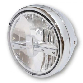 7-inch LED motorcycle headlight HIGHSIDER RENO Type 3 Chrome