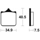 Brake pads racing Tecnium MCR262