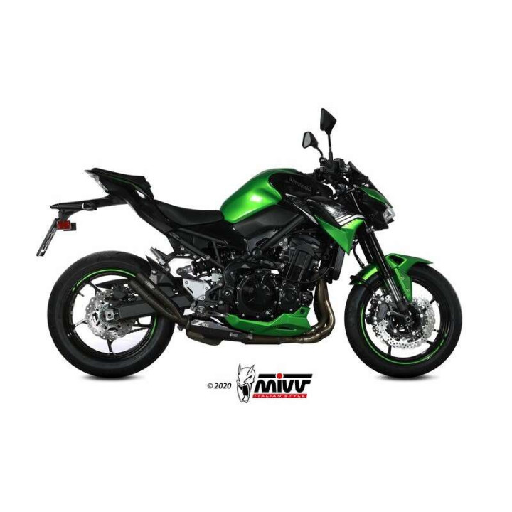 Silencieux Mivv DOUBLE GUN Inox noir (K.052.SDGB) Kawasaki Z900