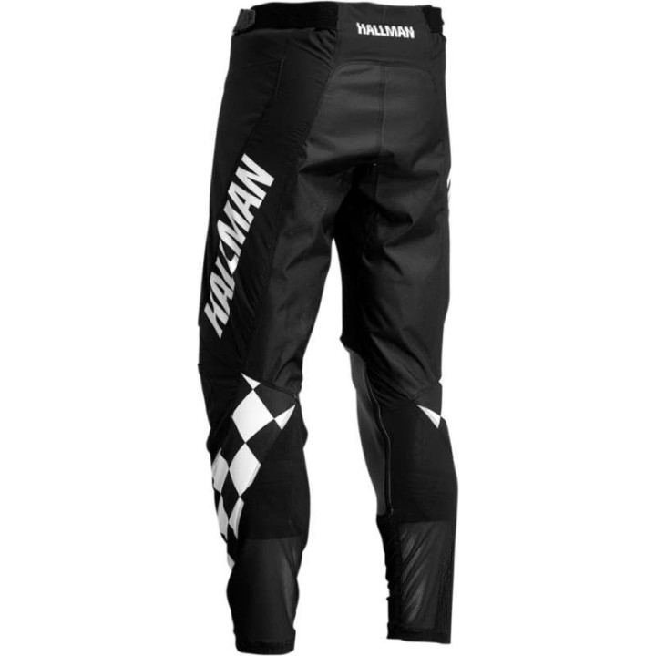 Thor HALLMAN DIFFER CHEQ 2022 BLACK/WHITE motocross pants