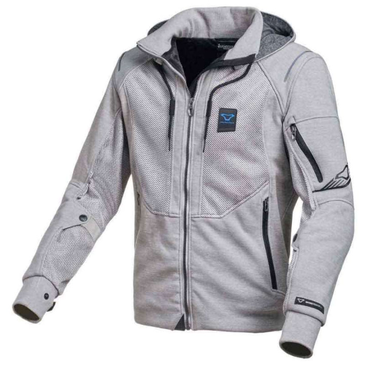 Macna BREEZE Summer Motorcycle Jacket Light Grey