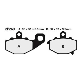 Plaquettes de frein sinter Nissin 2P269 ST