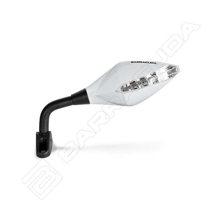 Barracuda RACE INDICATOR motorcycle mirrors White