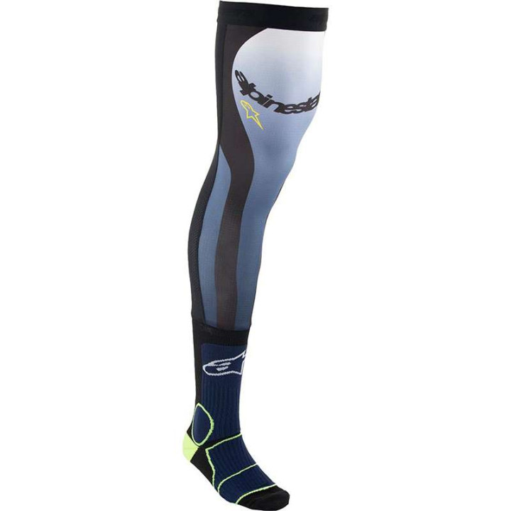 Chaussettes jambières ALPINESTARS KNEE BRACE SOCKS NAVY/YELLOW