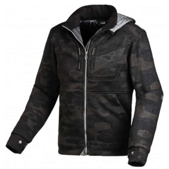 Sweat moto Macna DISTRICT Noir/Camo Gris