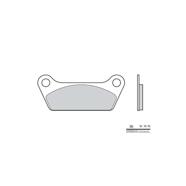 Plaquettes de frein organique BREMBO 07HD0507