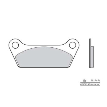 Plaquettes de frein organique BREMBO 07HD0507