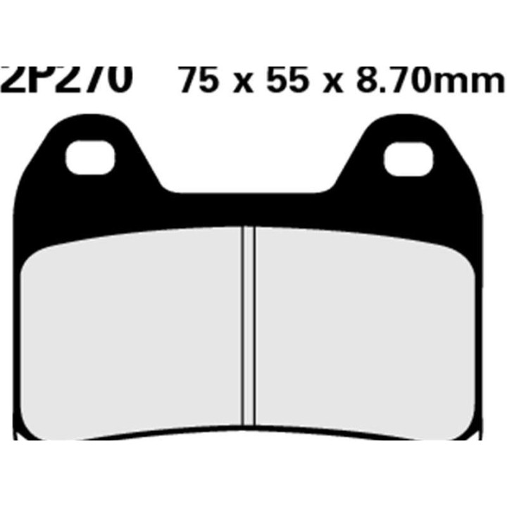 Semi-metal brake pads Nissin 2P270 NS