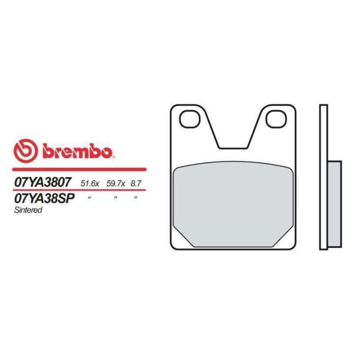 Brake plates sinter Brembo 07YA38SP
