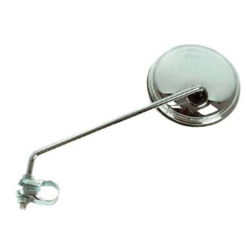 Rétroviseur moto homologué gauche chromé à collier