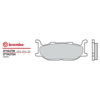 Plaquettes de frein moto organique Brembo 07YA2709