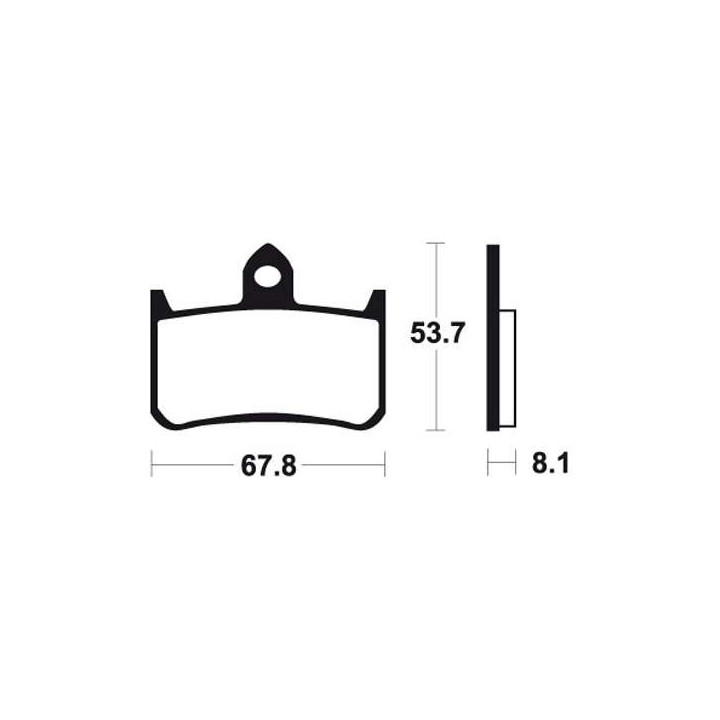 Plaquettes de frein moto métal fritté Tecnium MF122