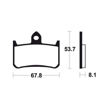 Plaquettes de frein moto métal fritté Tecnium MF122