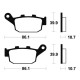 Brake plates metal fried Tecnium MR114