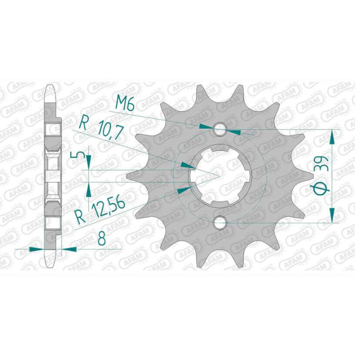 Pignon AFAM 15 dents pas 520 type 76201 Kymco MXer 150 Quad