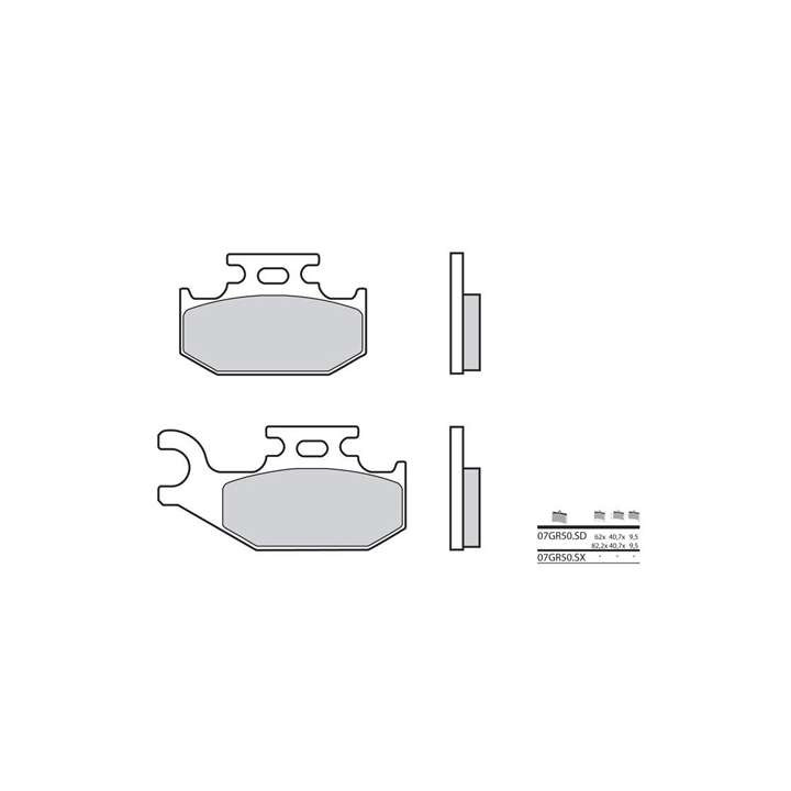Plaquettes de frein sinter BREMBO 07GR50SD