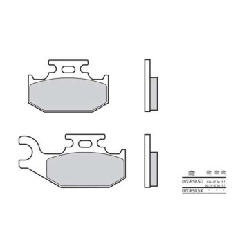 Plaquettes de frein sinter BREMBO 07GR50SD