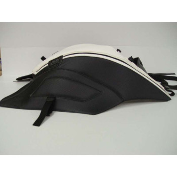 Tapis de réservoir Bagster carbone/bande blanche (1608F) Ducati Diavel 1200