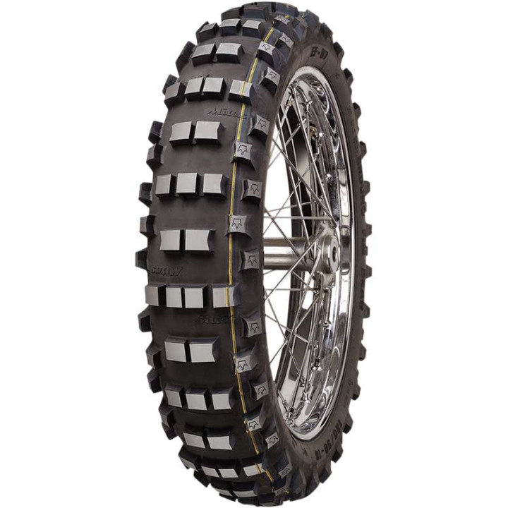 Mitas EF-07 130/90-18 M/C 69R TT FIM SUPER yellow tire Mitas EF-07 130/90-18 M/C 69R TT FIM SUPER yellow tire