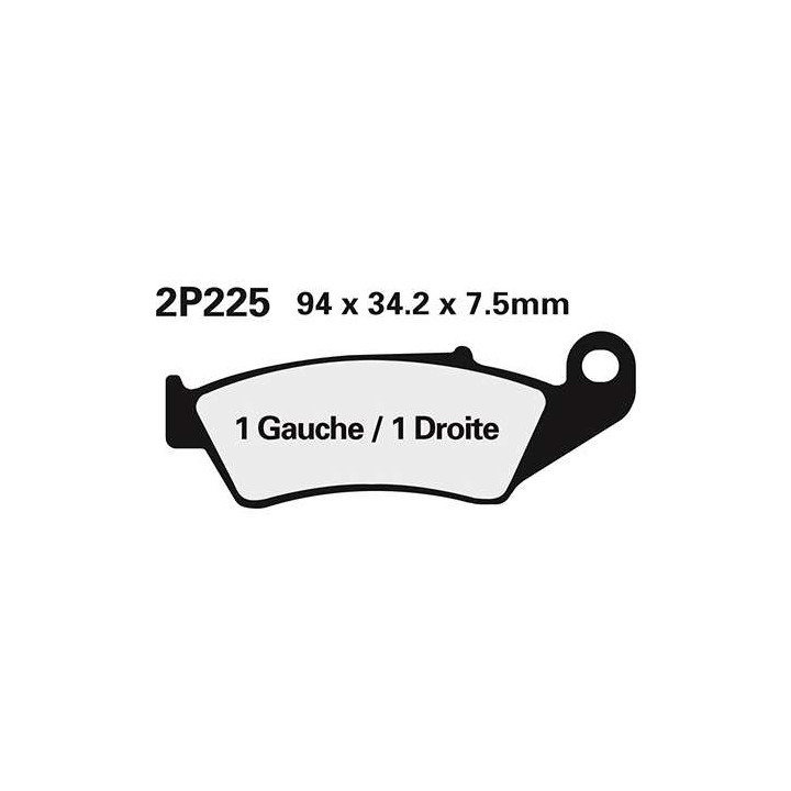 Semi-metal brake pads Nissin 2P-225GS