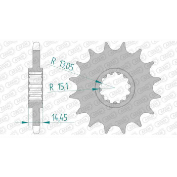Pignon AFAM 16 dents pas 525 type 20618 Honda VFR 800 FA ABS