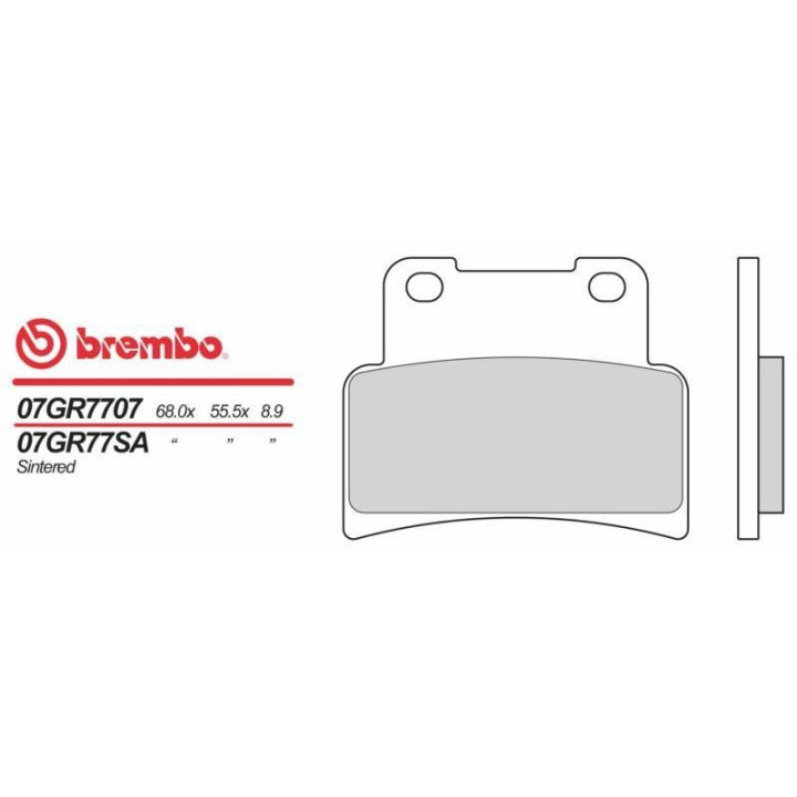 Motorcycle brake pads sinter Brembo 07GR77SA