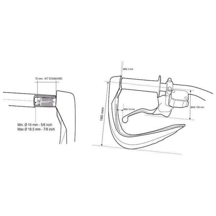 Protèges mains Acerbis DUAL ROAD BMW R NINE T