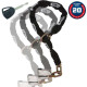 Alarmed motorcycle disc lock SRA ABUS Granit Detecto XPlus 8008 2.0 S'ENTROVRANT + chain 12KS Black Loop