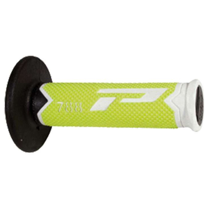 Poignées moto cross ProGrip 788 (base blanche fluo)