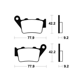 Plaquettes de frein métal fritté Tecnium MR175