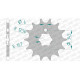 Pignon AFAM 14 dents pas 520 type 24300 Kawasaki KLX 250