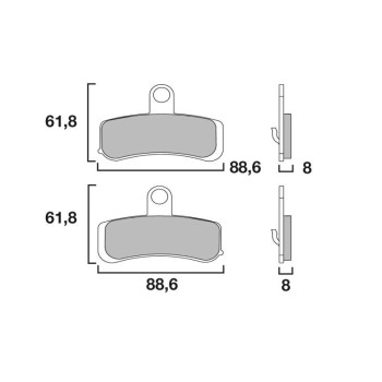 Plaquettes de frein moto sinter Brembo 07HD15SA